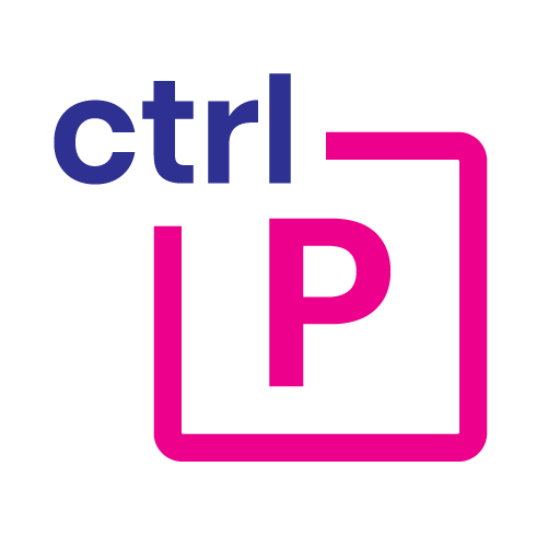 Ctrlprint Logo. Pink and deep purple