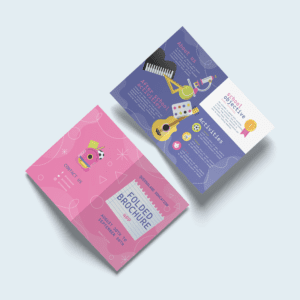 A4 Portrait 4pp folded brochure with school program information