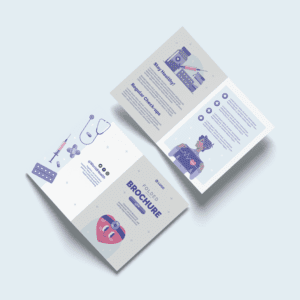 A4 Portrait 4pp folded brochure for health care industry