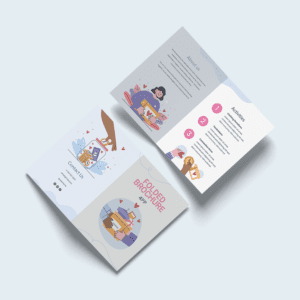 A4 Portrait 4pp folded brochure for a non-profit charity service