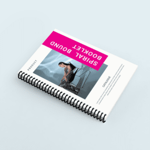 Retail spiral bound portrait booklet catalogue
