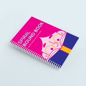 Portrait white spiral bound book for teacher guides and lesson plans