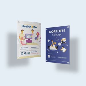 Corflute signage with 4 eyelets for a medical centre