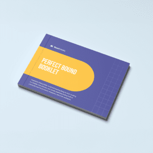 Landscape perfect bound booklet for a real estate agency