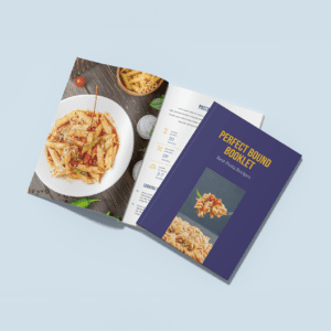 Portrait perfect bound pasta recipe book