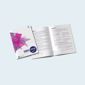 Portrait saddle stitch booklet educational textbook